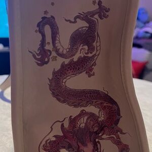 Coach beige Dempsey tote with Dragon on side Lunar New Year collection